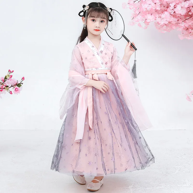 Traditional Chinese Hanfu For Girls Fairy Princess Dress Folk Dance Costumes Classical Dance Wear Fall Festival Clothing DL7126
Traditional Chinese Hanfu For Girls Fairy Princess Dress Folk Dance Costumes Classical Dance Wear Fall Festival Clothing DL7126
