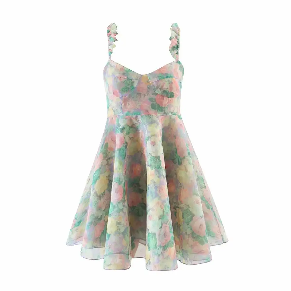 Women Above Knee Mini Flower Dress Sweet Sleeveless Printed Spaghetti Strap Summer Bown Ball Dress
Women Above Knee Mini Flower Dress Sweet Sleeveless Printed Spaghetti Strap Summer Bown Ball Dress
