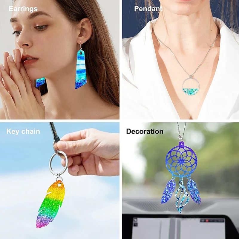 1 Set Earrings Epoxy Resin Mol Keychain Silicone Mould DIY Crafts Jewelry Pendant Casting Tool
1 Set Earrings Epoxy Resin Mol Keychain Silicone Mould DIY Crafts Jewelry Pendant Casting Tool