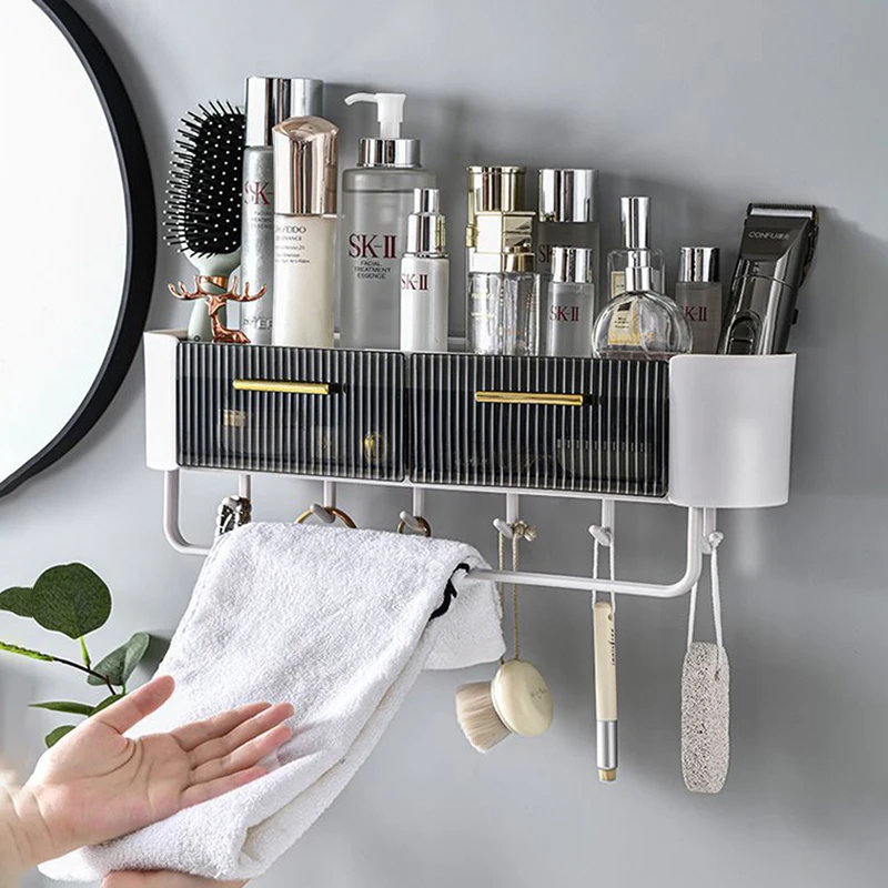 New Storage Shelf With Towel Rack Punch-free Bathroom Decoration Bathroom Organizer Storage Rack For Home Bathroom Accessories
New Storage Shelf With Towel Rack Punch-free Bathroom Decoration Bathroom Organizer Storage Rack For Home Bathroom Accessories