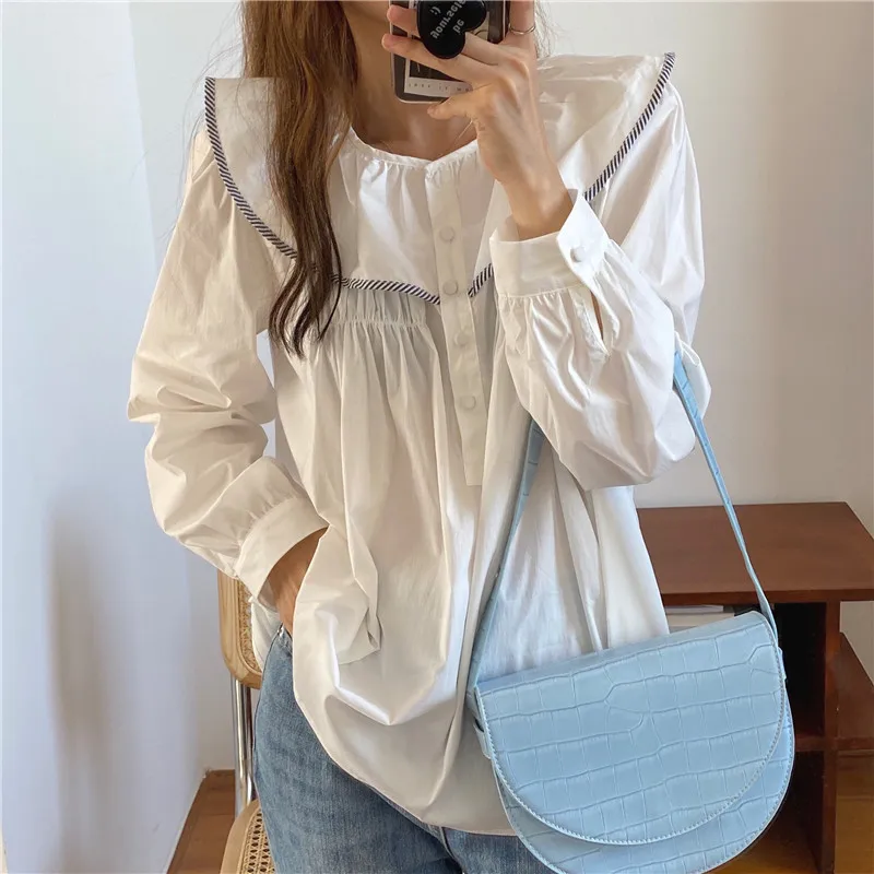 S-XL New Oversize Women Blouses Spring Tops Femme Casual Women Shirt Long Sleeve Cotton Girls Blouse New Blusas Autumn
S-XL New Oversize Women Blouses Spring Tops Femme Casual Women Shirt Long Sleeve Cotton Girls Blouse New Blusas Autumn