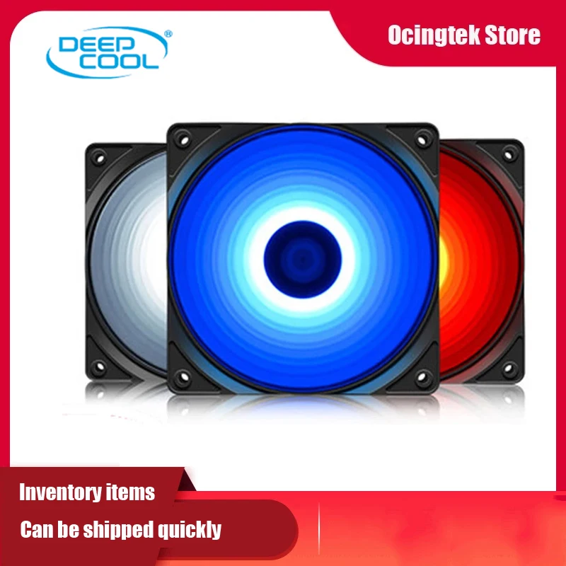 DEEPCOOL RF120 120 мм светодиодный вентилятор красный синий белый 3 контактный и 4