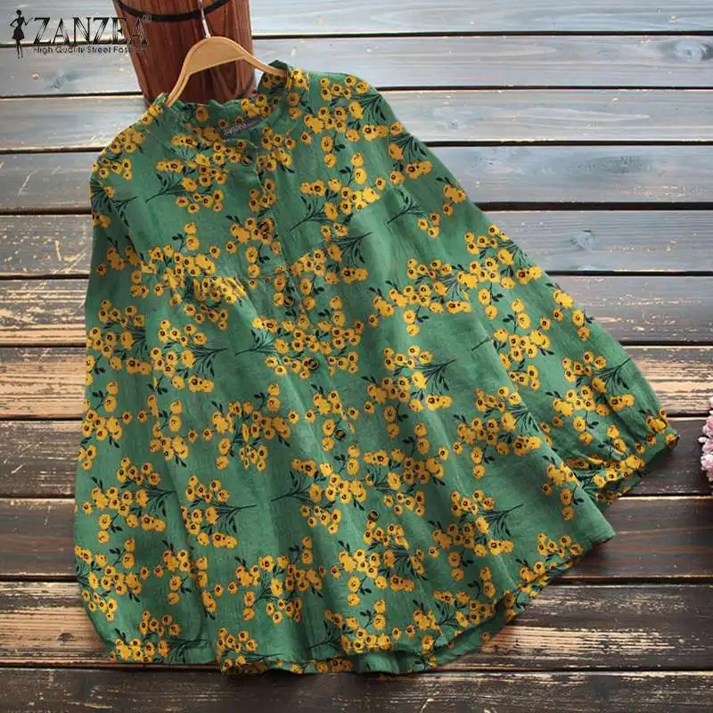 ZANZEA Vintage Floral Long Puff Sleeve Shirt Bohemian Women Printed Blouse Blusas Oversized Autumn Elegant Loose Office Chemise
ZANZEA Vintage Floral Long Puff Sleeve Shirt Bohemian Women Printed Blouse Blusas Oversized Autumn Elegant Loose Office Chemise
