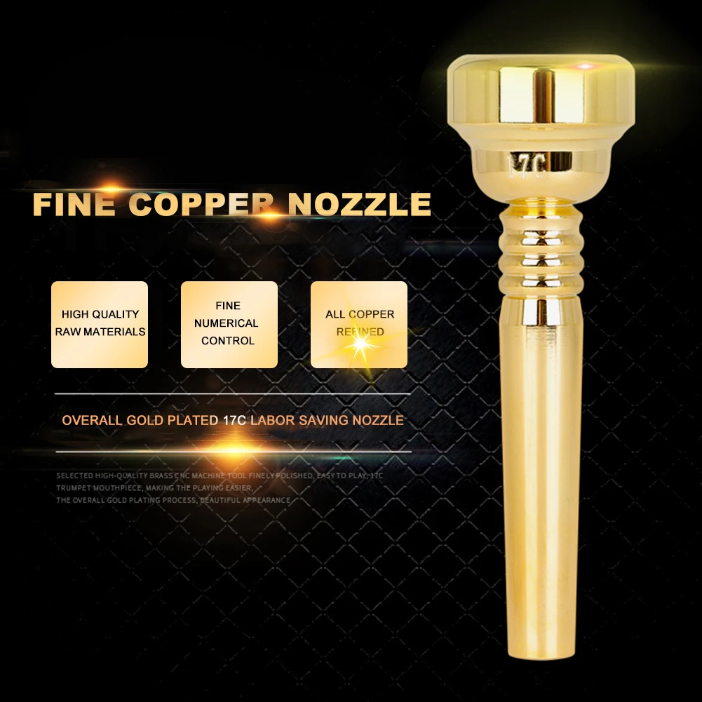 17C Trumpet Mouthpiece Brass Musical Instrument Replacement Bugle Mouth rofessional Trumpet Mouthpiece Trumpet Accessories 
17C Trumpet Mouthpiece Brass Musical Instrument Replacement Bugle Mouth rofessional Trumpet Mouthpiece Trumpet Accessories