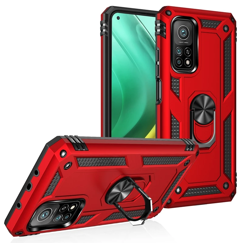 

Rugged Hybrid Armor Shockproof Case For Xiaomi Mi 12T 11T 10T Pro Note 8 9 9S 10 10S Luxury Magnetic Car Holder Metal Ring Cover