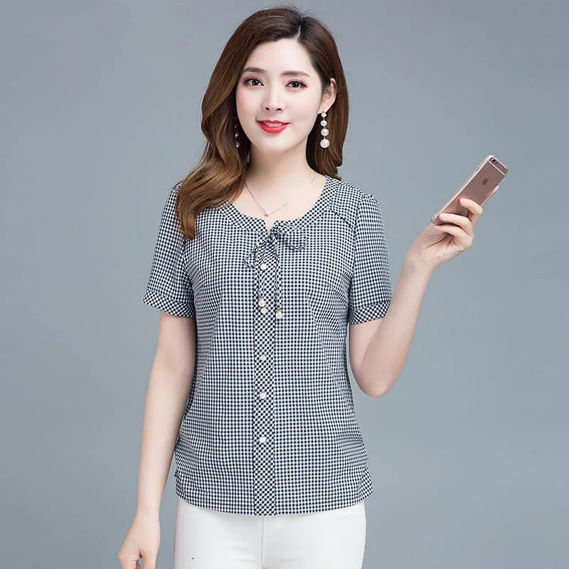 2021 Women Spring Summer Style Chiffon Blouses Shirts Lady Casual Striped Peter Pan Collar Short Sleeve Blusas Tops
2021 Women Spring Summer Style Chiffon Blouses Shirts Lady Casual Striped Peter Pan Collar Short Sleeve Blusas Tops