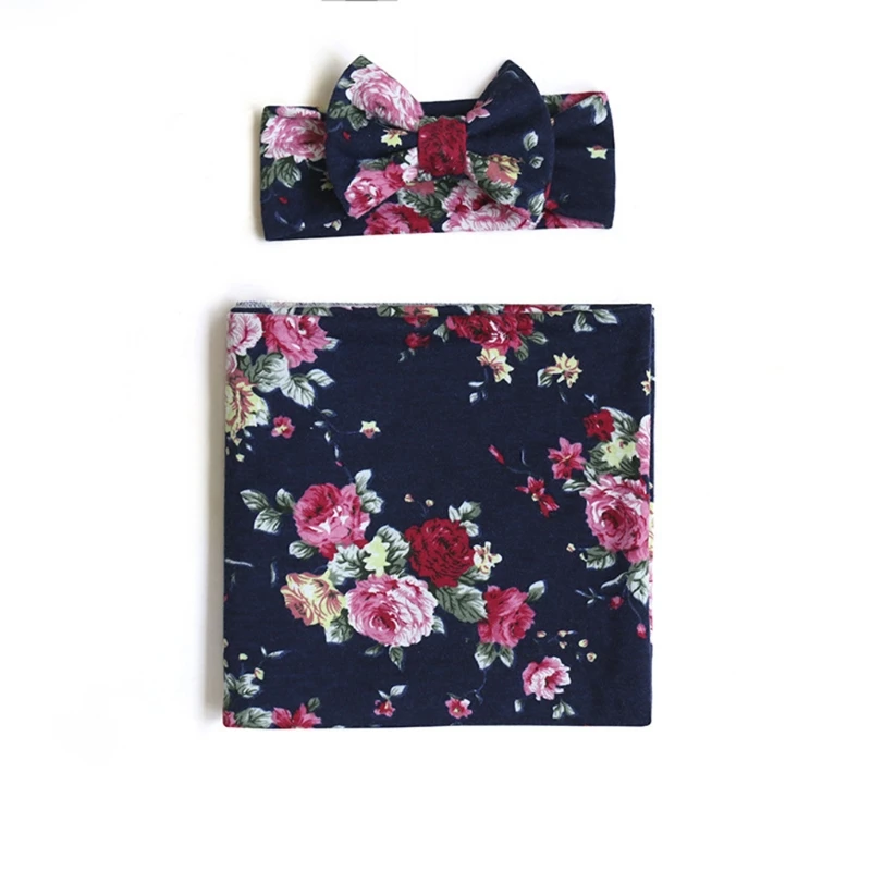 2pcs Newborn Baby Blanket Sleeping Swaddle Floral Print Muslin Wrap Headband Set for Infant Boys Girls
2pcs Newborn Baby Blanket Sleeping Swaddle Floral Print Muslin Wrap Headband Set for Infant Boys Girls