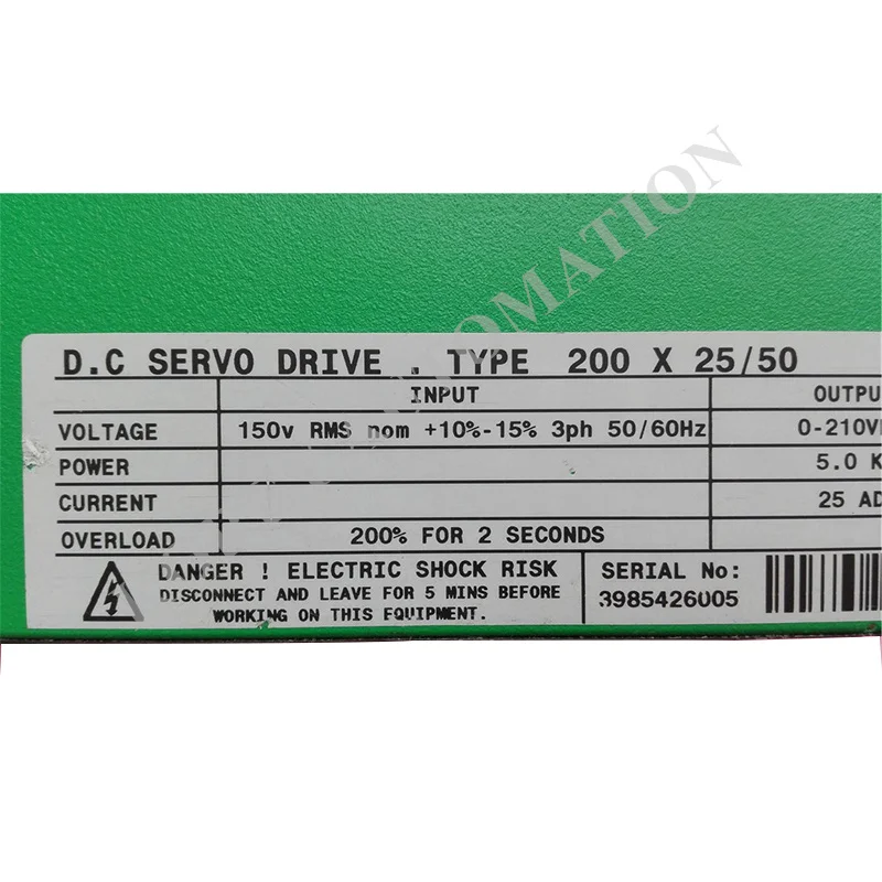 In Stock Control Techniques DC Servo Drive Madi Maestro 200X25/50 5KW Fully Tested
In Stock Control Techniques DC Servo Drive Madi Maestro 200X25/50 5KW Fully Tested
