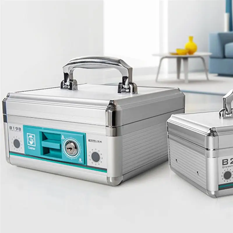 Multipurpose Portable Cashier Storage Case Anti-theft Cash Box Money Holder Household - B398 (Silver)
Multipurpose Portable Cashier Storage Case Anti-theft Cash Box Money Holder Household - B398 (Silver)
