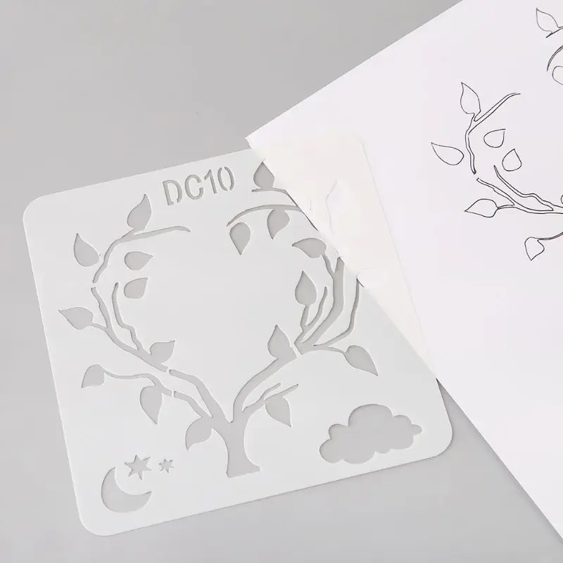 12Pcs Flower Heart Drawing Molds Plastic Children Painting Stencils DIY Paper Art Craft Card Label Scrapbook Bookmark Toy
12Pcs Flower Heart Drawing Molds Plastic Children Painting Stencils DIY Paper Art Craft Card Label Scrapbook Bookmark Toy