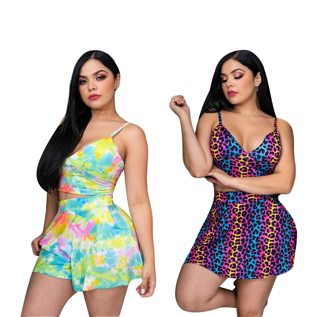 QIWN Women To Set The Summer Tie-Dyed T-Shirt Blouse Loose And Motorcycle Skirt Casual Two Set Street Clothes Suit Sports Suit
QIWN Women To Set The Summer Tie-Dyed T-Shirt Blouse Loose And Motorcycle Skirt Casual Two Set Street Clothes Suit Sports Suit