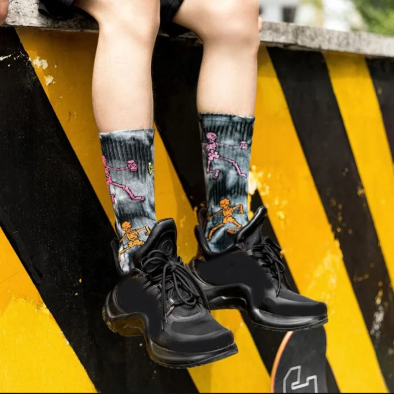 Tie-dyed Socks Unisex Skeleton Funny Weed Cotton Socks Skateboard Hiphop Long Women Men Happy Calcetines Gifts for Lovers
Tie-dyed Socks Unisex Skeleton Funny Weed Cotton Socks Skateboard Hiphop Long Women Men Happy Calcetines Gifts for Lovers