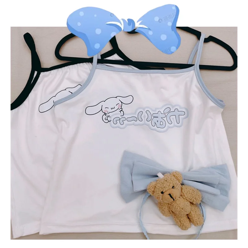 Kawaii Anime Cinnamoroll Cartoon Tights camisole Cute Animals Pattern Sweet Girl Two colors Short Top Women Camisole Basic Tops
Kawaii Anime Cinnamoroll Cartoon Tights camisole Cute Animals Pattern Sweet Girl Two colors Short Top Women Camisole Basic Tops