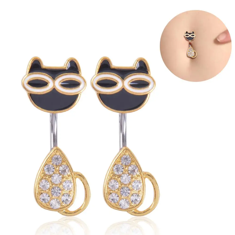 Cute Cat Navel Ring Nail New Style High Quality Stainless Steel Piercing Belly Button Rings Beautiful Piercing Body Jewelry
Cute Cat Navel Ring Nail New Style High Quality Stainless Steel Piercing Belly Button Rings Beautiful Piercing Body Jewelry