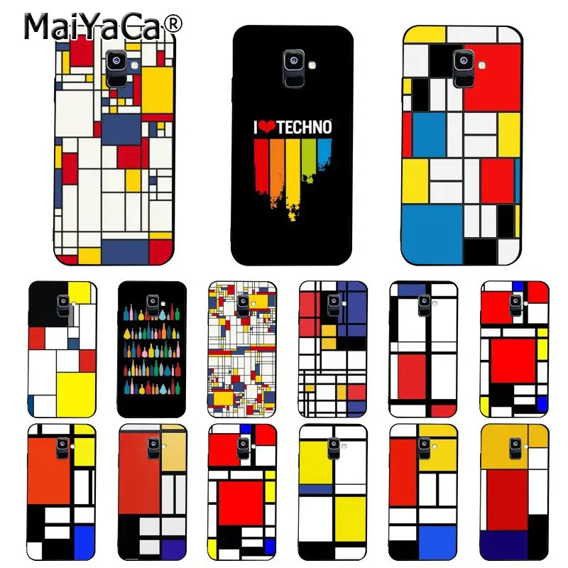 MaiYaCa mondrian цветной квадратный художественный эстетический чехол для телефона Samsung