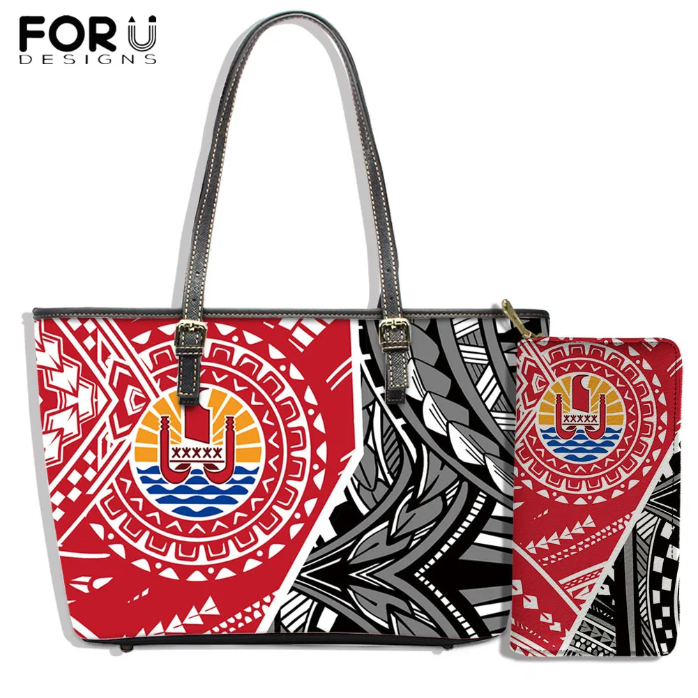 FORUDESIGNS French Polynesian Tribe Pattern Women's Zipper Shoulder Bag for Ladies 2pcs Set Shoulder Handbag Casual Long Wallet
FORUDESIGNS French Polynesian Tribe Pattern Women's Zipper Shoulder Bag for Ladies 2pcs Set Shoulder Handbag Casual Long Wallet