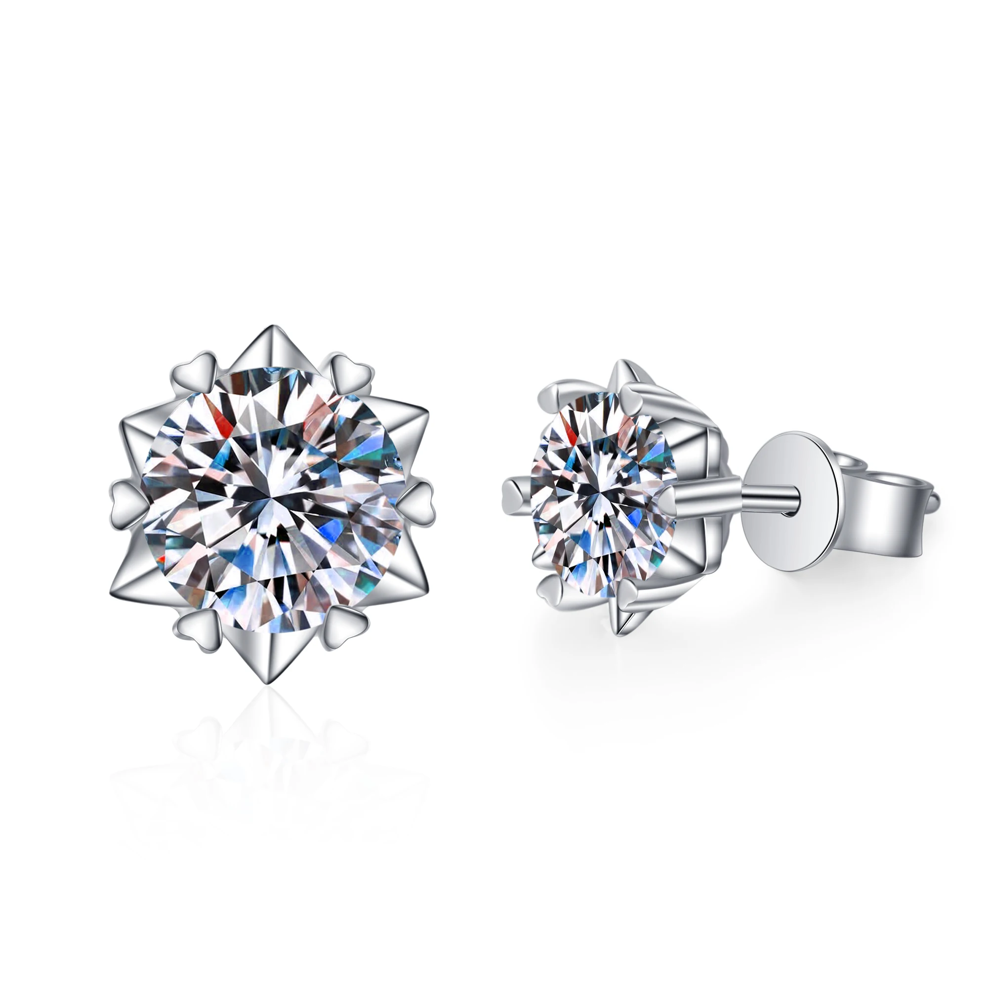 DUQ NEW S925 Classic Silver 0.3/1ct D Color Moissanite Earring VVS Fine Jewelry Diamond Stud Test Pass For Women Birthday Gift
DUQ NEW S925 Classic Silver 0.3/1ct D Color Moissanite Earring VVS Fine Jewelry Diamond Stud Test Pass For Women Birthday Gift