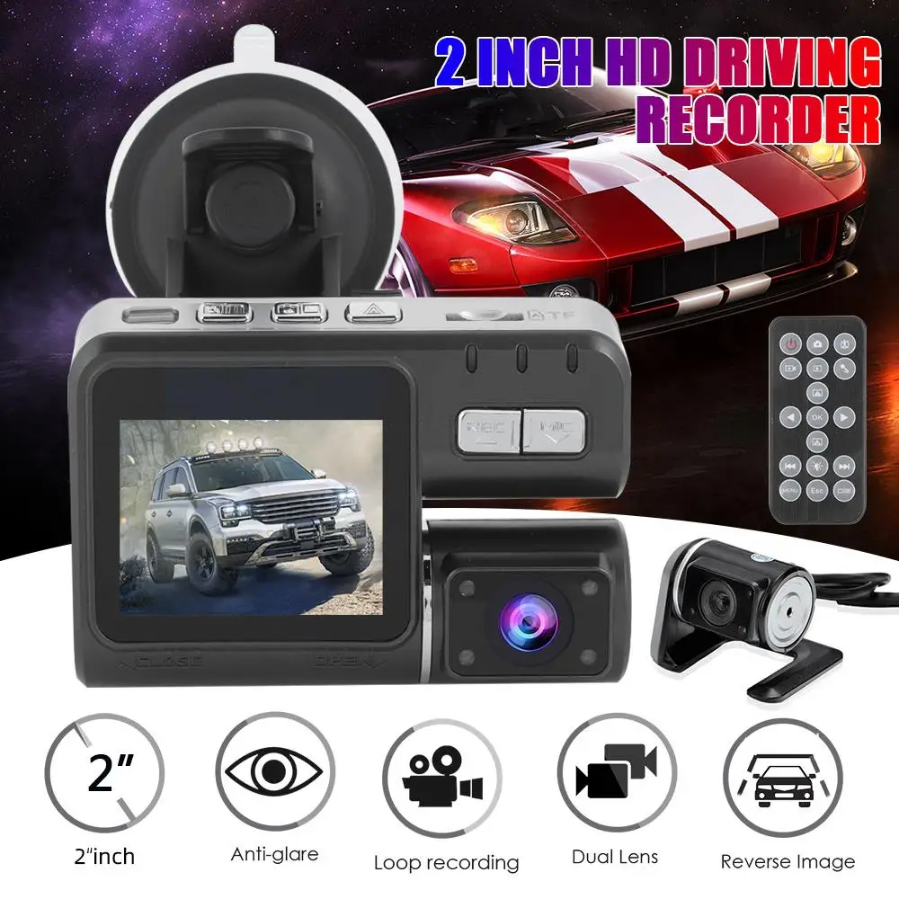Durable Car Camera Dual Lens Front and Rear 1080P HD 2Inch Universal Dash Cam Driving Recorder Portable
Durable Car Camera Dual Lens Front and Rear 1080P HD 2Inch Universal Dash Cam Driving Recorder Portable