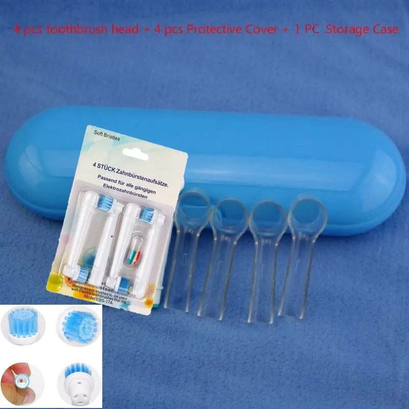 1122 1SET 4PCToothbrush heads+Protection Case + Protect Cover for Oral B D4510/D12013/D19523/D19545/D8011
1122 1SET 4PCToothbrush heads+Protection Case + Protect Cover for Oral B D4510/D12013/D19523/D19545/D8011