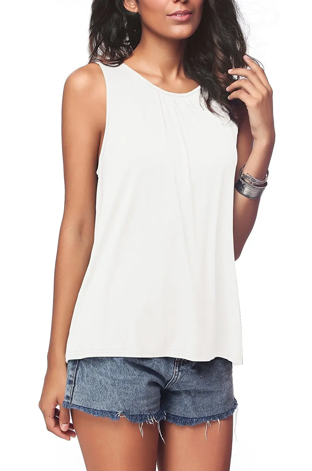Casual Top Round Neck Solid Color Sleeveless Vest T-Shirt Women
Casual Top Round Neck Solid Color Sleeveless Vest T-Shirt Women