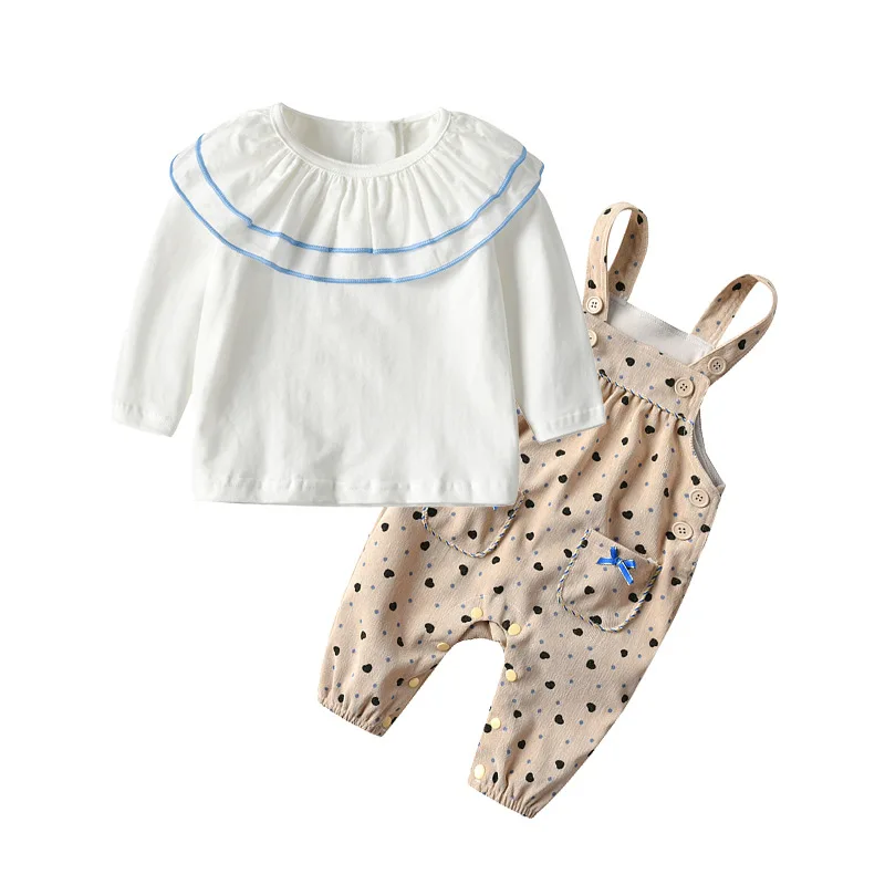 Yg Brand Children's Wear, Ruffle Long Sleeve Baby Shirt Top + Baby Out Sling Casual Jeans, Children's Suit
Yg Brand Children's Wear, Ruffle Long Sleeve Baby Shirt Top + Baby Out Sling Casual Jeans, Children's Suit