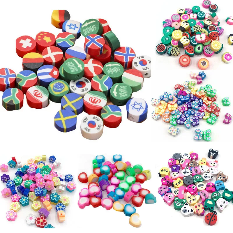 100pcs Beads For Needlework DIY Soft Pottery Heart Fruits Handmade Earring Accessories For Bracelets Beads Supplies For Jewelry
100pcs Beads For Needlework DIY Soft Pottery Heart Fruits Handmade Earring Accessories For Bracelets Beads Supplies For Jewelry