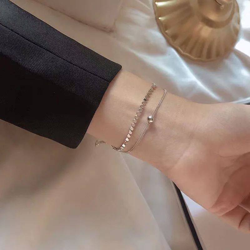 XIYANIKE 925 Stamp Silver Color Charm Necklace for Women Creative Fashion Double layer Bead Clavicle Chain Elegant Party Jewelry
XIYANIKE 925 Stamp Silver Color Charm Necklace for Women Creative Fashion Double layer Bead Clavicle Chain Elegant Party Jewelry
