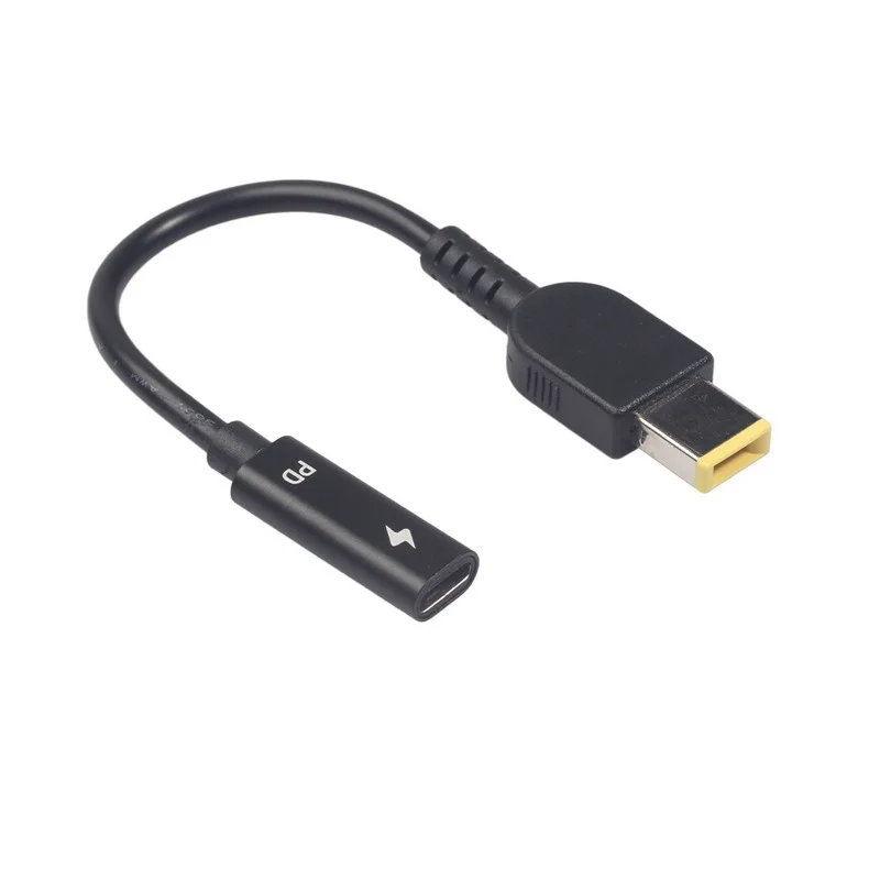 Type-C Female To Square DC Male PD Power Charger Connector Cable All-copper Conductor Induction Chip for Lenovo Thinkpad
Type-C Female To Square DC Male PD Power Charger Connector Cable All-copper Conductor Induction Chip for Lenovo Thinkpad