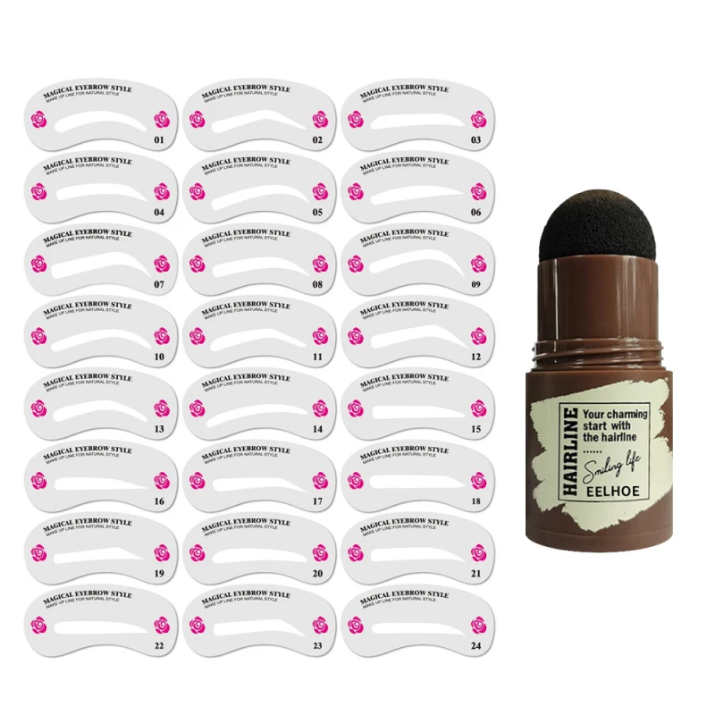 ELECOOL одношаговый штамп для бровей Набор для коррекции долговечного контурирования бровей штамп с 10/24 пар фототрафаретов
ELECOOL одношаговый штамп для бровей Набор для коррекции долговечного контурирования бровей штамп с 10/24 пар фототрафаретов