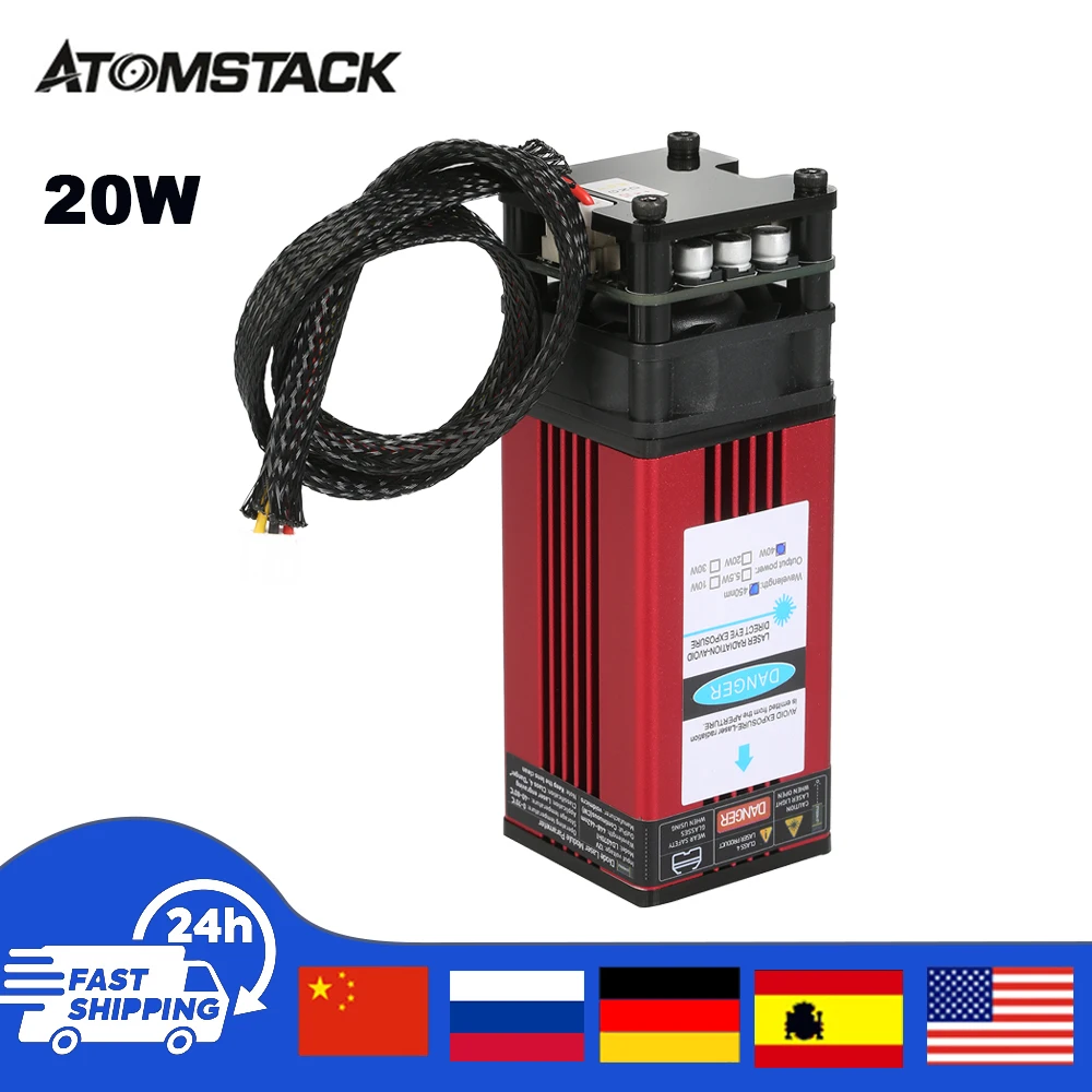 20W Laser Module 450nm Engraving Laser Head Fixed Focal Length Engraving Plastic Wood Acrylic for Laser Engraving Machine
20W Laser Module 450nm Engraving Laser Head Fixed Focal Length Engraving Plastic Wood Acrylic for Laser Engraving Machine