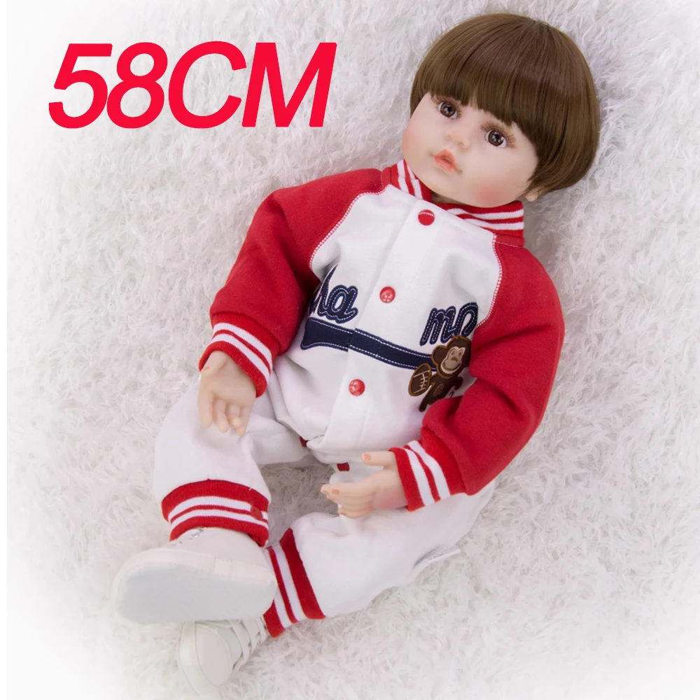 Оптовая продажа кукла bebe boy reborn 58 см очень большая силиконовая baby игрушка для