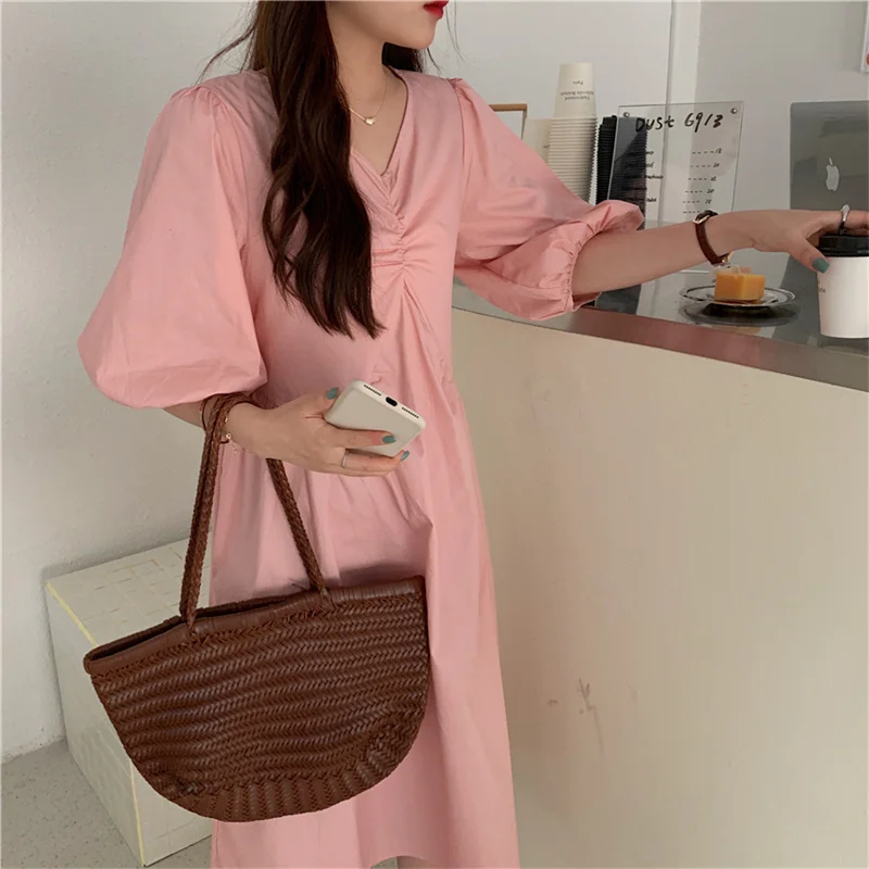 One-Piece Korean Women'S Elegant And Sweet V-Neck Puff Sleeve Floral Chiffon Dress 2021 Fashion Sleeve Dress
One-Piece Korean Women'S Elegant And Sweet V-Neck Puff Sleeve Floral Chiffon Dress 2021 Fashion Sleeve Dress