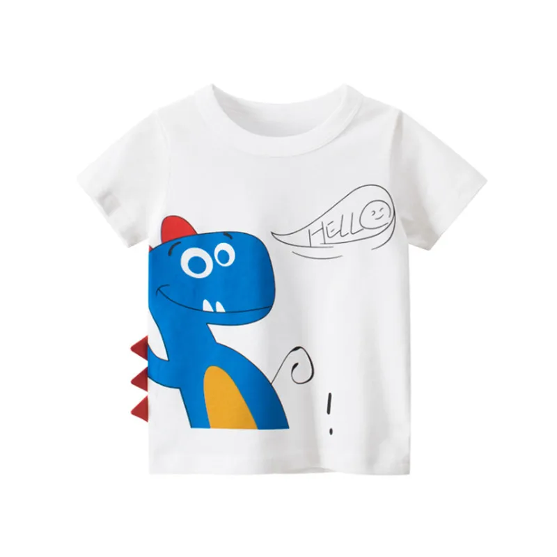 Baby Boys Summer Breathable T-shirt Creative Cartoon Dinosaur Letter Print Short Sleeve Round Collar Top Children Casual Clothes
Baby Boys Summer Breathable T-shirt Creative Cartoon Dinosaur Letter Print Short Sleeve Round Collar Top Children Casual Clothes
