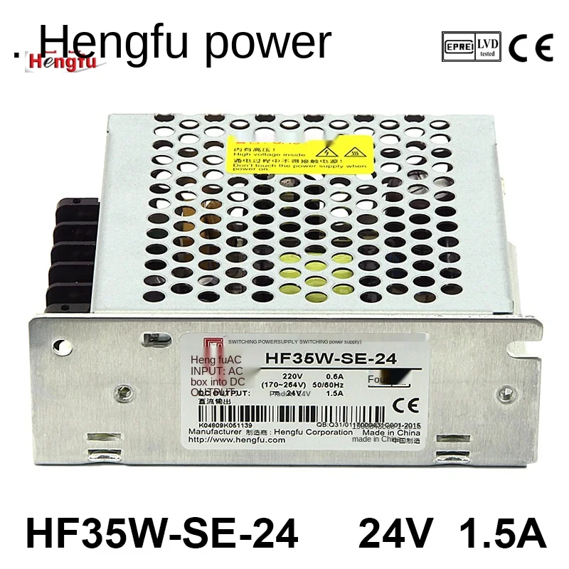 Hengfu HF35W-SE-24 Power Charger AC 220V Transfer DC 24V 1.5A Switching Power Supply
Hengfu HF35W-SE-24 Power Charger AC 220V Transfer DC 24V 1.5A Switching Power Supply
