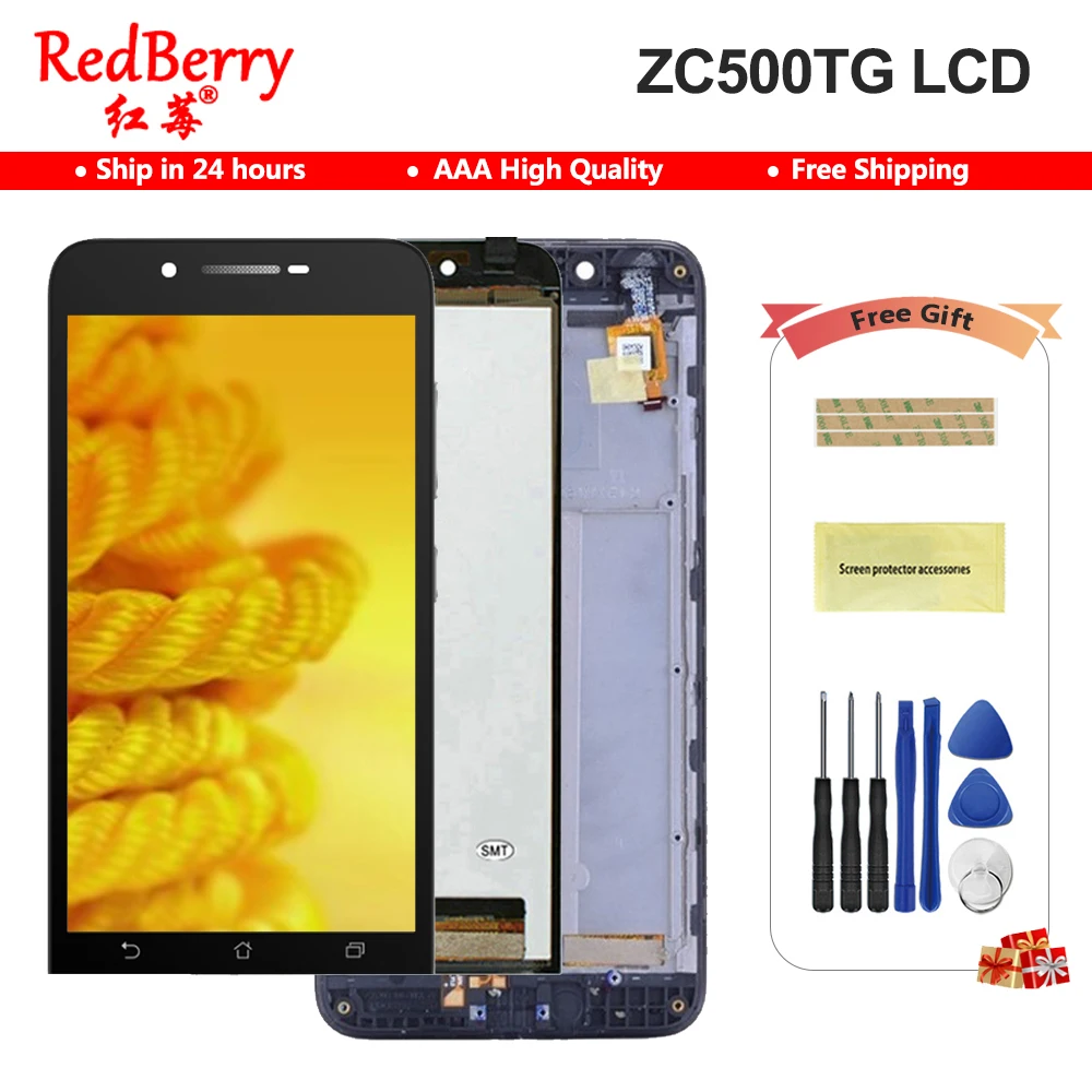 Фото Оригинальный ЖК дисплей 5 0 ''для ASUS Zenfone Go ZC500TG z00vd сенсорный экран с цифровым