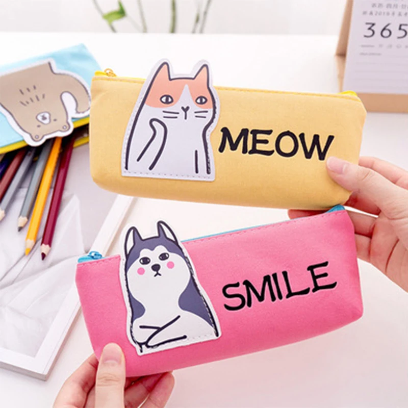 cartoon animal canvas pencil case school pencil cases for girl boy stationery pencil bag estojo escolar school supplies 
cartoon animal canvas pencil case school pencil cases for girl boy stationery pencil bag estojo escolar school supplies
