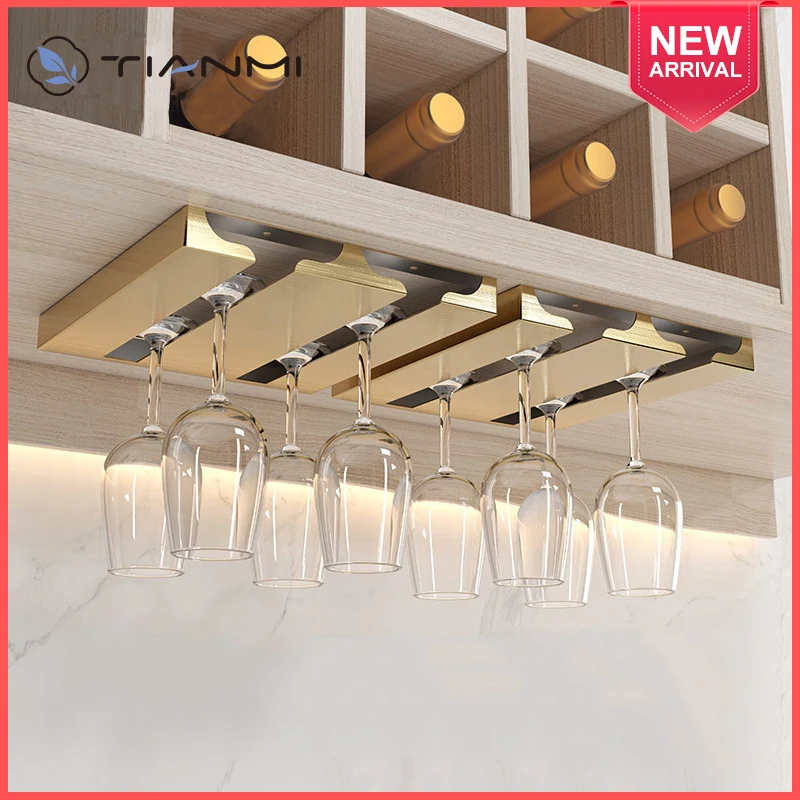 TIANMI Wine Glass Rack Under Cabinet Stemware Holder Storage Hanger Metal Organizer for Bar Kitchen Hanging Goblet Holder
TIANMI Wine Glass Rack Under Cabinet Stemware Holder Storage Hanger Metal Organizer for Bar Kitchen Hanging Goblet Holder