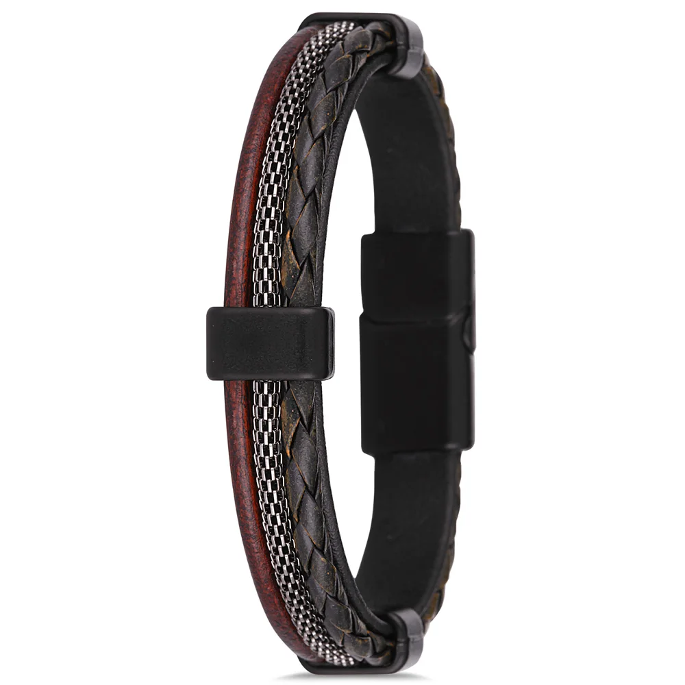 Parigi PRGJWG118-01 Mens Bracelet Bangles Fashion Jewelry Leather Black Birthday Gift for Mens
Parigi PRGJWG118-01 Mens Bracelet Bangles Fashion Jewelry Leather Black Birthday Gift for Mens