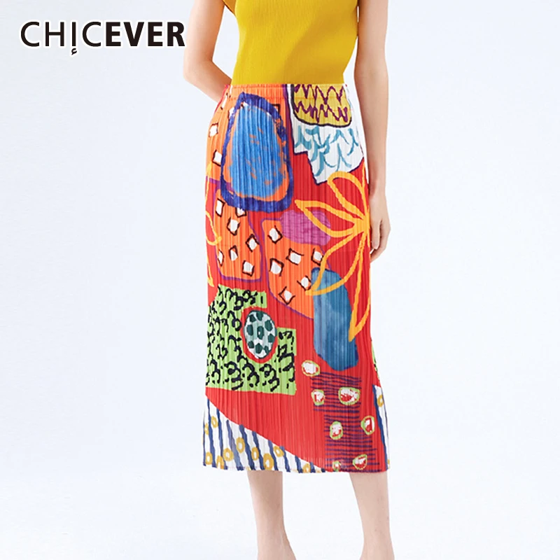 CHICEVER Vintage Print Skirt For Women High Waist Mid Hit Color Loose Oversize Ruched Skirts Female Summer Clothing 2021 Fashion
CHICEVER Vintage Print Skirt For Women High Waist Mid Hit Color Loose Oversize Ruched Skirts Female Summer Clothing 2021 Fashion