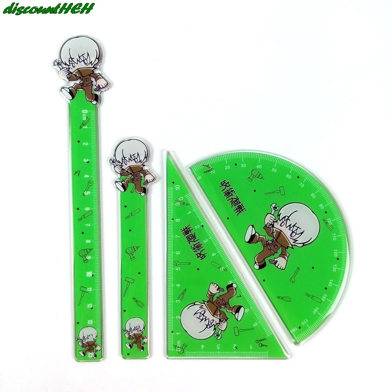 Anime Jujutsu Kaisen Acrylic Ruler Set Cute Figures Yuji Itadori Gojou Satoru Straight Triangular Rulers Protractor Bookmark
Anime Jujutsu Kaisen Acrylic Ruler Set Cute Figures Yuji Itadori Gojou Satoru Straight Triangular Rulers Protractor Bookmark