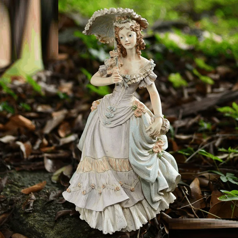 

Европа викторианская девушка Статуэтка модный персонаж красивые статуэтки полимерные ремесла креативное домашнее украшение ORN искусство ...