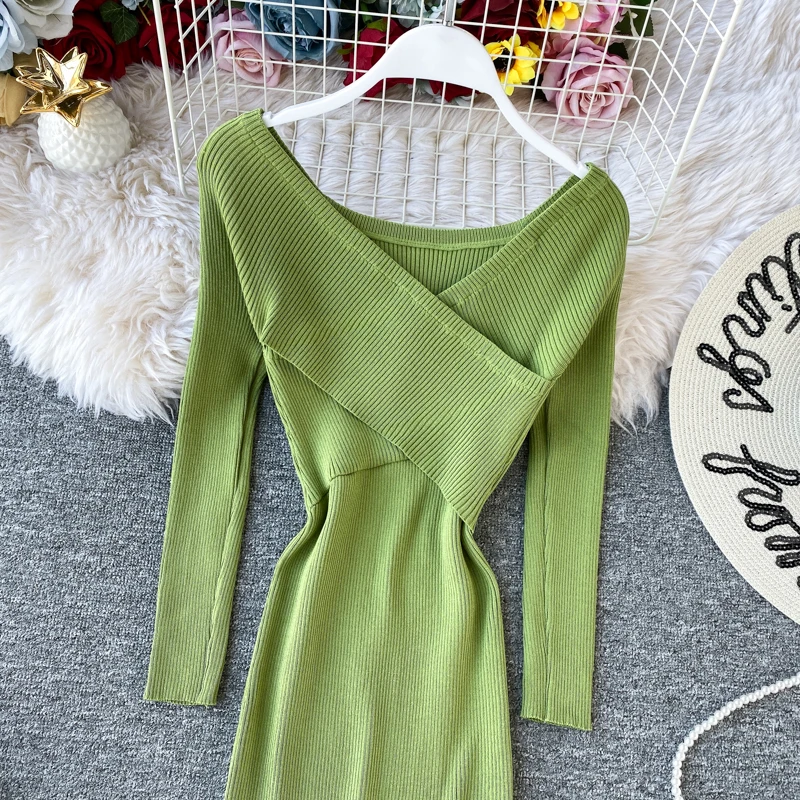 Women Long Sweater Dress Autumn Winter Sexy Off Shoulder Bodycon Dress Maxi Long Sleeve Solid Knitted Bottoming Dress Vestidos
Women Long Sweater Dress Autumn Winter Sexy Off Shoulder Bodycon Dress Maxi Long Sleeve Solid Knitted Bottoming Dress Vestidos