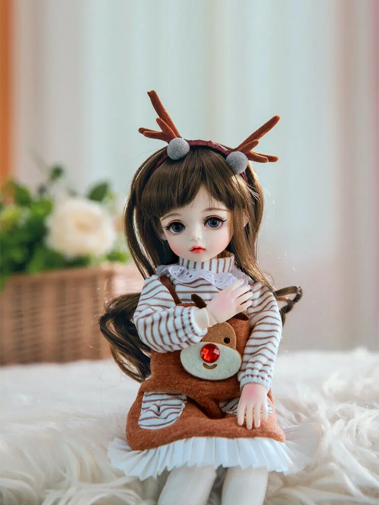 New 1/6 BJD Doll 30cm Girls Gift Dolls with Changeable Eyes Wigs Clothes Shoes Full Set Outfit Kids Gifts
New 1/6 BJD Doll 30cm Girls Gift Dolls with Changeable Eyes Wigs Clothes Shoes Full Set Outfit Kids Gifts