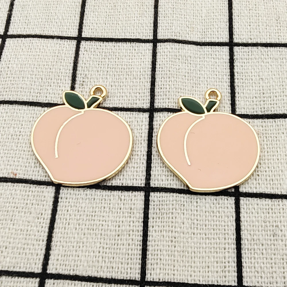 10pcs enamel peach charm fruit jewelry accessories earring pendant bracelet necklace charms zinc alloy diy finding 23x26mm
10pcs enamel peach charm fruit jewelry accessories earring pendant bracelet necklace charms zinc alloy diy finding 23x26mm