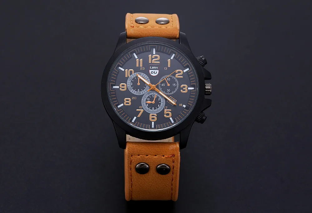 Men Watch Luxury Dial Sports Unique Design Brand Quartz Wrist Watch Men Clock Business Leather Strap Relogio Masculino Saat *M
Men Watch Luxury Dial Sports Unique Design Brand Quartz Wrist Watch Men Clock Business Leather Strap Relogio Masculino Saat *M