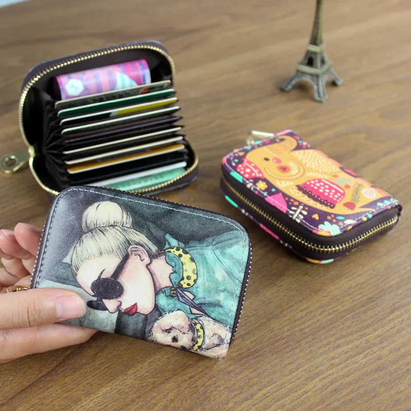 Women Card Holder Wallet PU Leather Female Card Case 9 Bits/10 Bits + 2 Big Position Zipper Card Wallet Cute Characters Card Bag
Women Card Holder Wallet PU Leather Female Card Case 9 Bits/10 Bits + 2 Big Position Zipper Card Wallet Cute Characters Card Bag