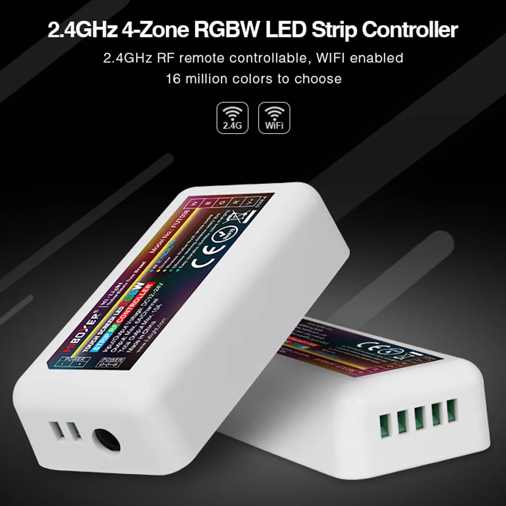 Mi Light FUT038 2.4G RF Wireless RGBW Led Strip Controller For RGBW Led Lights DC12V-24V
Mi Light FUT038 2.4G RF Wireless RGBW Led Strip Controller For RGBW Led Lights DC12V-24V