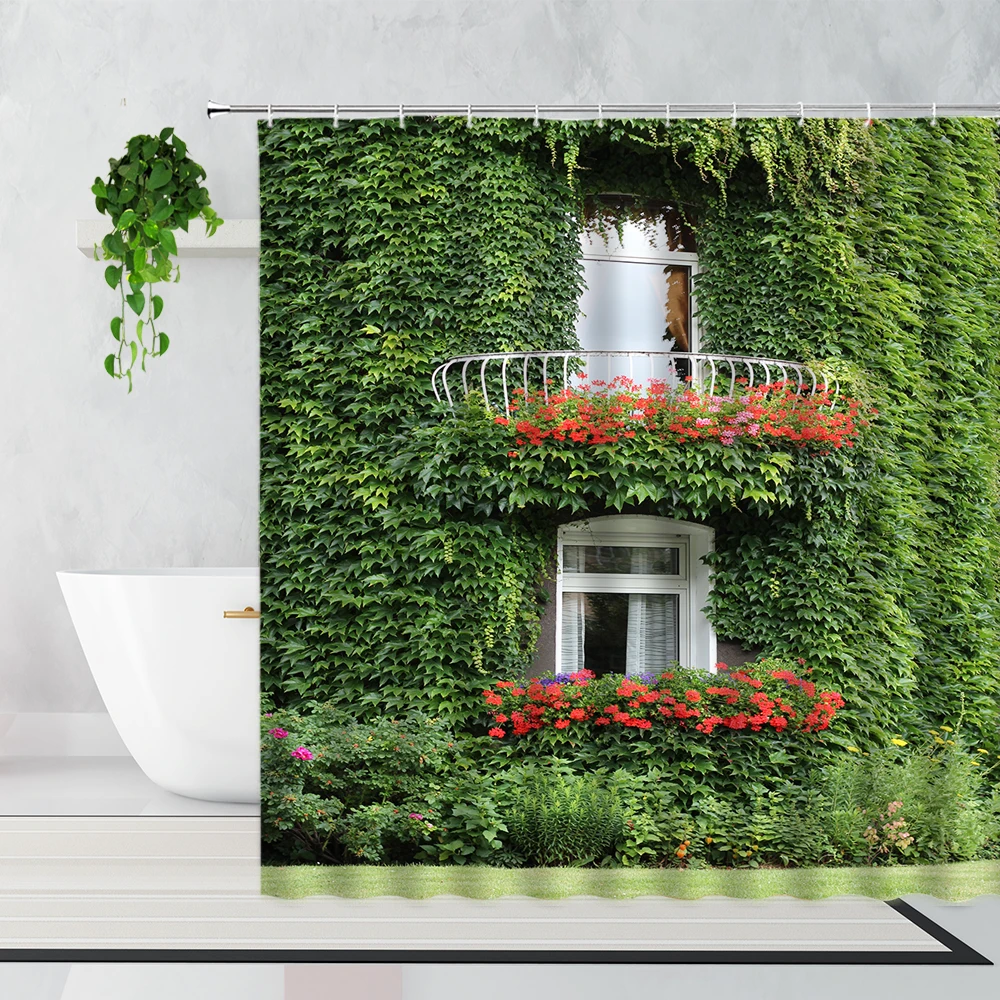 Ivy Plant Flowers Garden Scenery Shower Curtains Summer Window Rose Rural Art Home Decor Background Wall Cloth Bathroom Curtain 
Ivy Plant Flowers Garden Scenery Shower Curtains Summer Window Rose Rural Art Home Decor Background Wall Cloth Bathroom Curtain