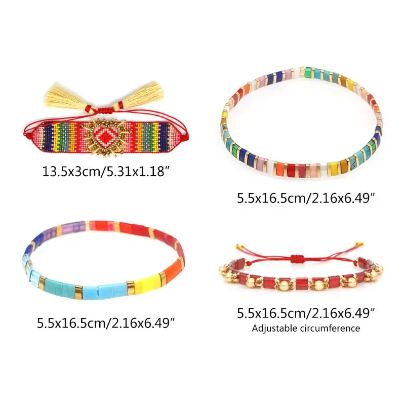 Female Rainbow Love Heart Bracelet Handmade Woven Bead Bangle Jewelry Women Gift 6XDA
Female Rainbow Love Heart Bracelet Handmade Woven Bead Bangle Jewelry Women Gift 6XDA