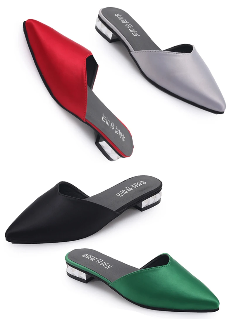 Gray PU Leather Sexy Pointed Square Heel Slippers Fashion Non-Slip Women Work Shoes Designer Outdoors Elegant Shopping Sandals
Gray PU Leather Sexy Pointed Square Heel Slippers Fashion Non-Slip Women Work Shoes Designer Outdoors Elegant Shopping Sandals